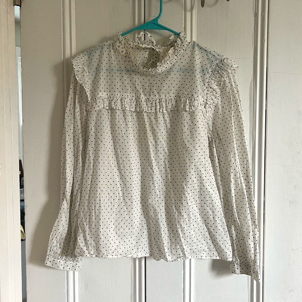 Madewell polka dot top